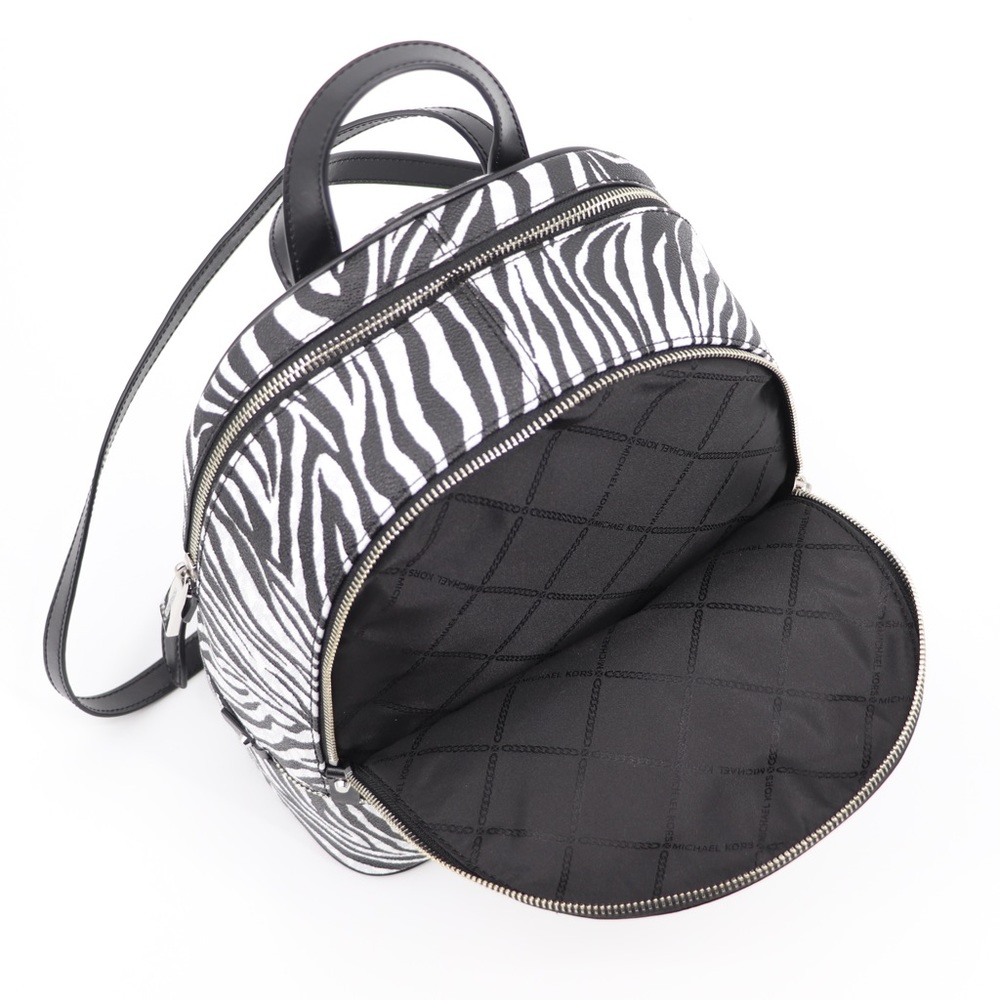 New Michael Kors Rhea Backpack Zebra Print - Picture 10 of 12